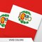 G128 Peru Peruvian Bunting Banner | Flag 8.2 x 5.5 Inch, Full String 33 Feet | Printed 150D Polyester, Decorations For Bar, School, Festival Events Celebration